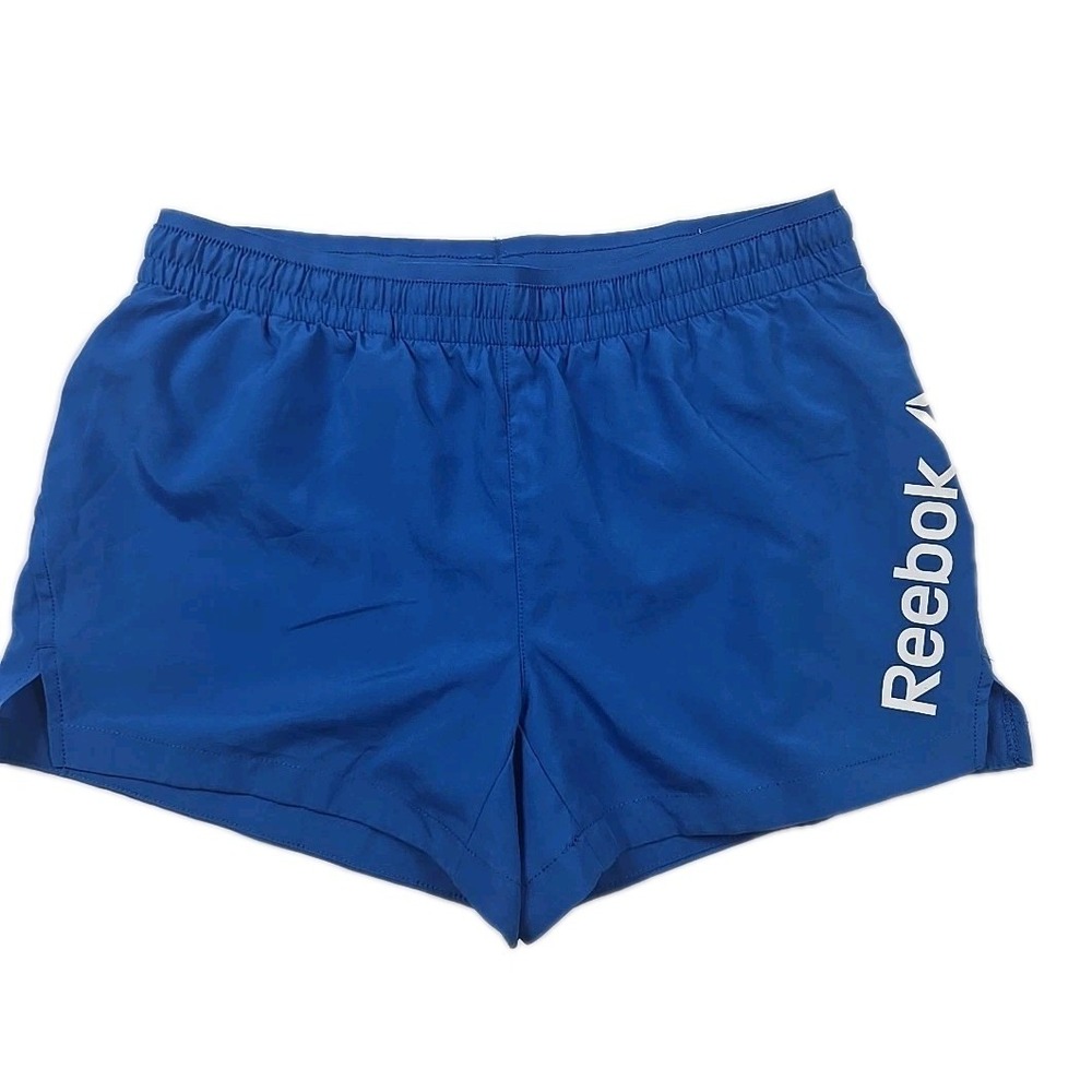 Womens Reebok Running Shorts Size XS Blue Athletic Elastic Drawstring